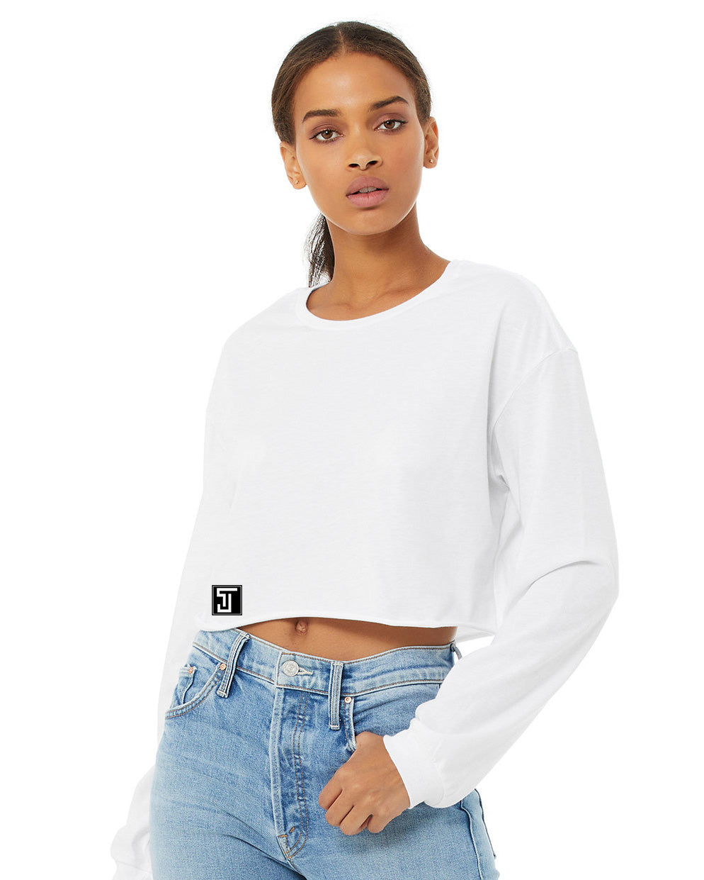Ladies’ Cropped Long Sleeve Tee